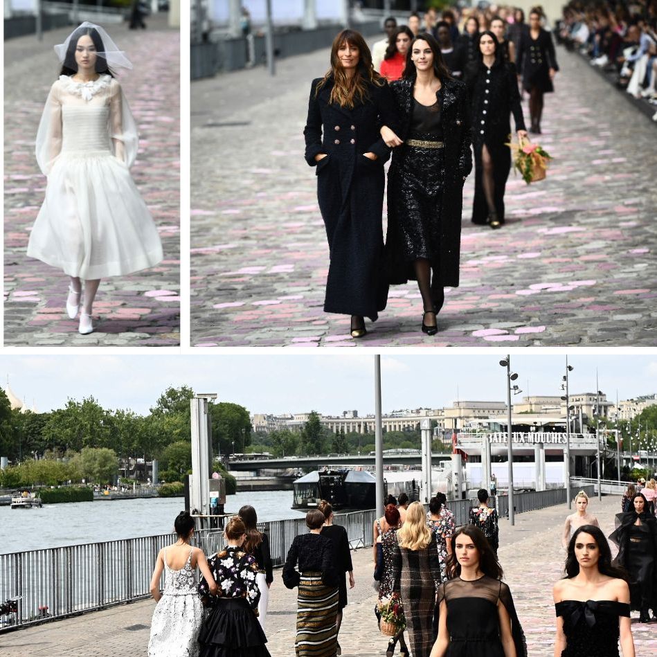 Blumen und Pariser Chic: Chanel machte Seine-Ufer zum Laufsteg.