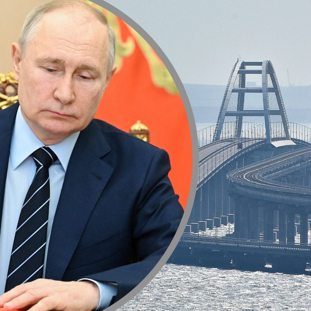 Auf der Krim-Brücke ist der Verkehr russischen Angaben zufolge zum Erliegen gekommen.
