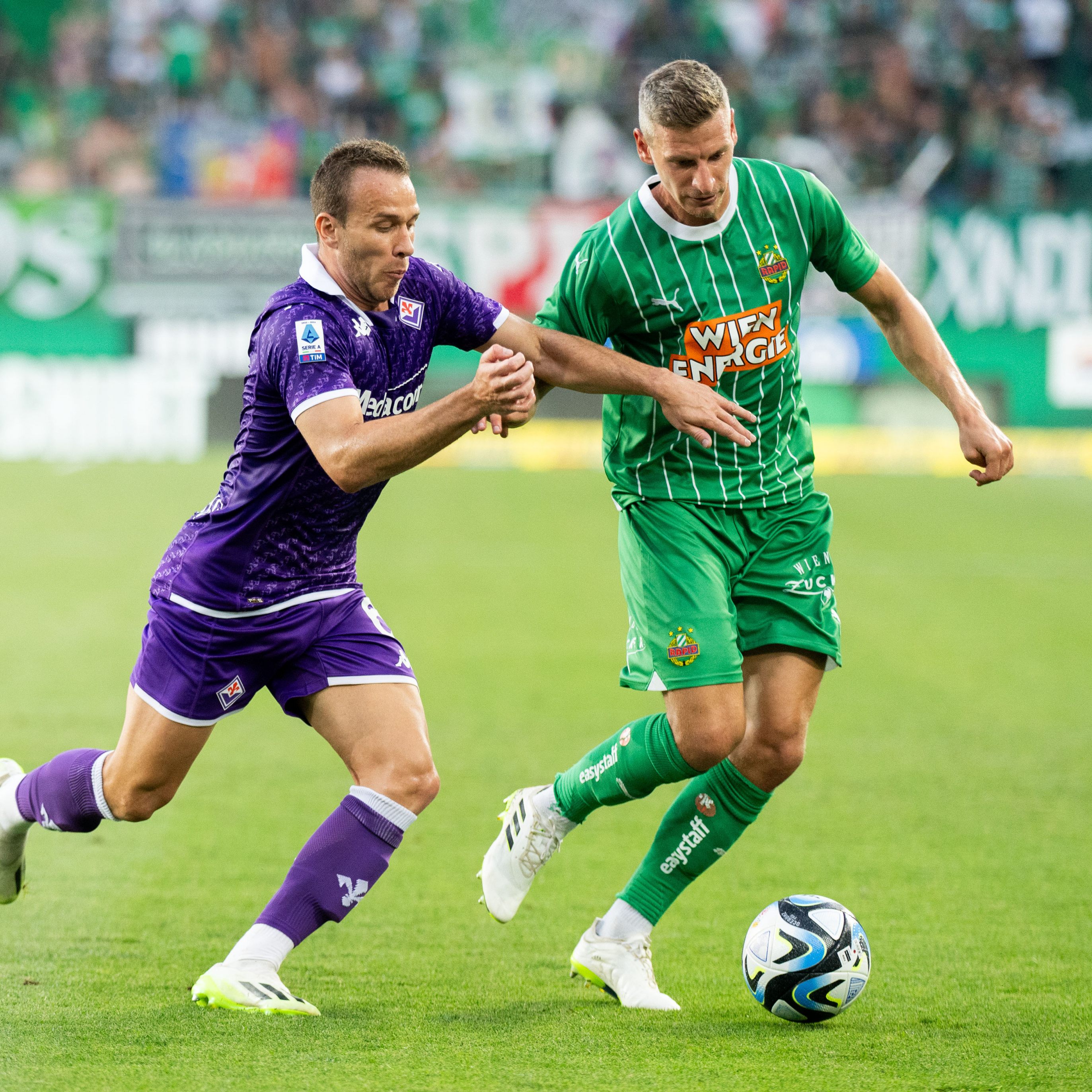 Rapid Wien konnte das Hinspiel gegen Fiorentina für sich entscheiden.