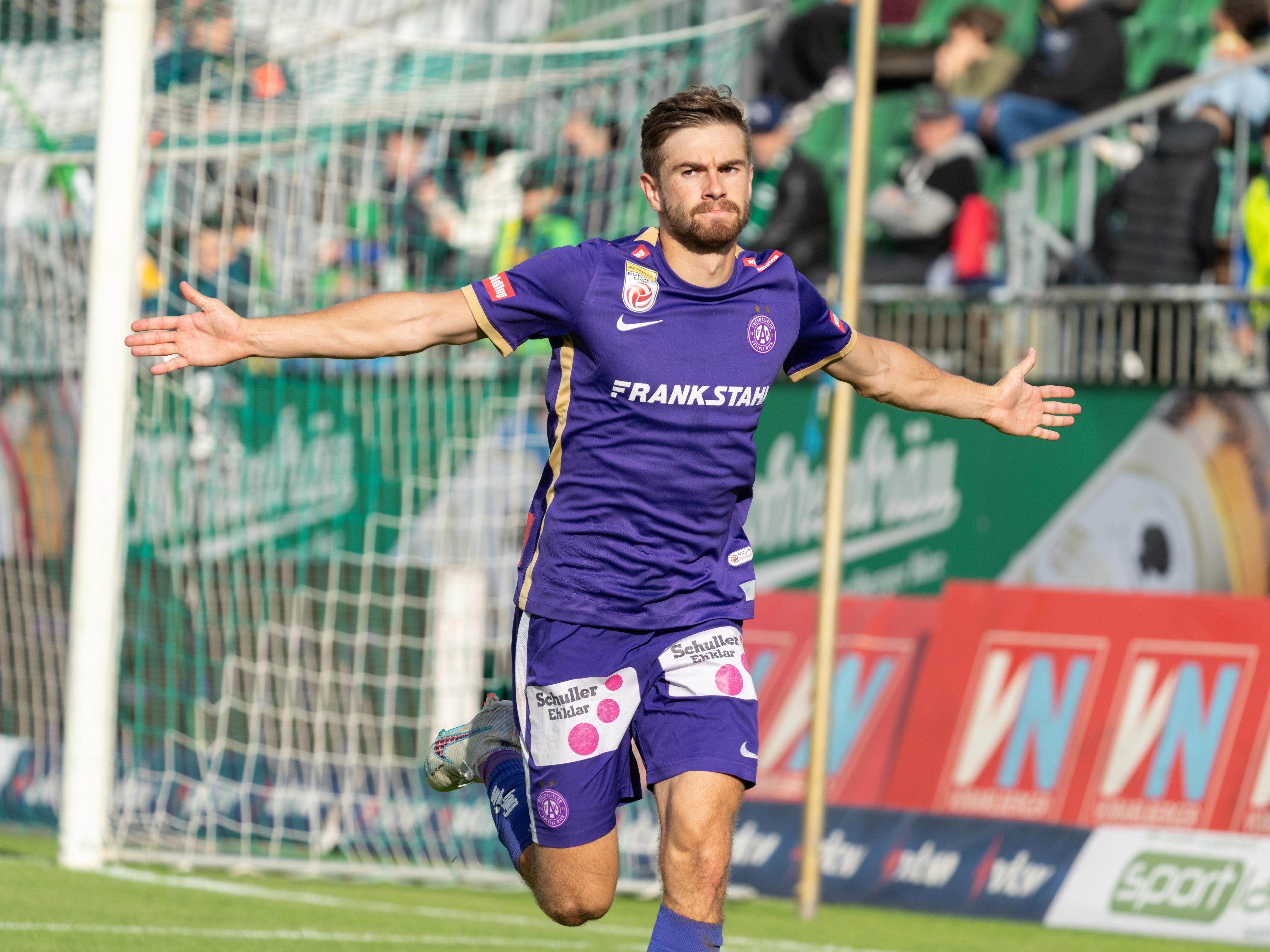 Andreas Gruber sorgte für die beiden Tore gegen Austria Lustenau. Andreas Gruber sorgte für die beiden Tore gegen Austria Lustenau.