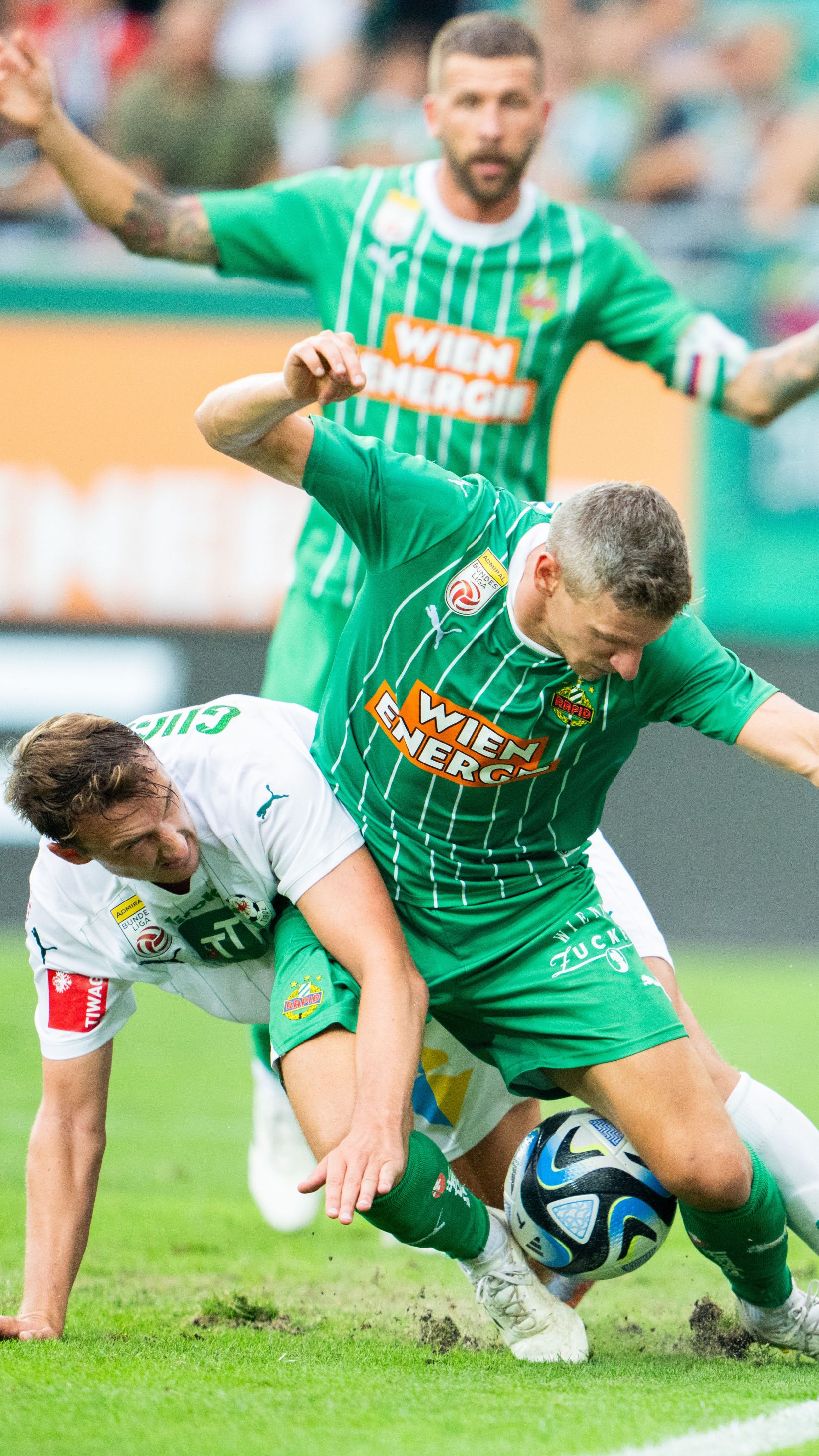 Rapid Wien kam über ein 1:1 gegen WSG Tirol nicht hinaus.