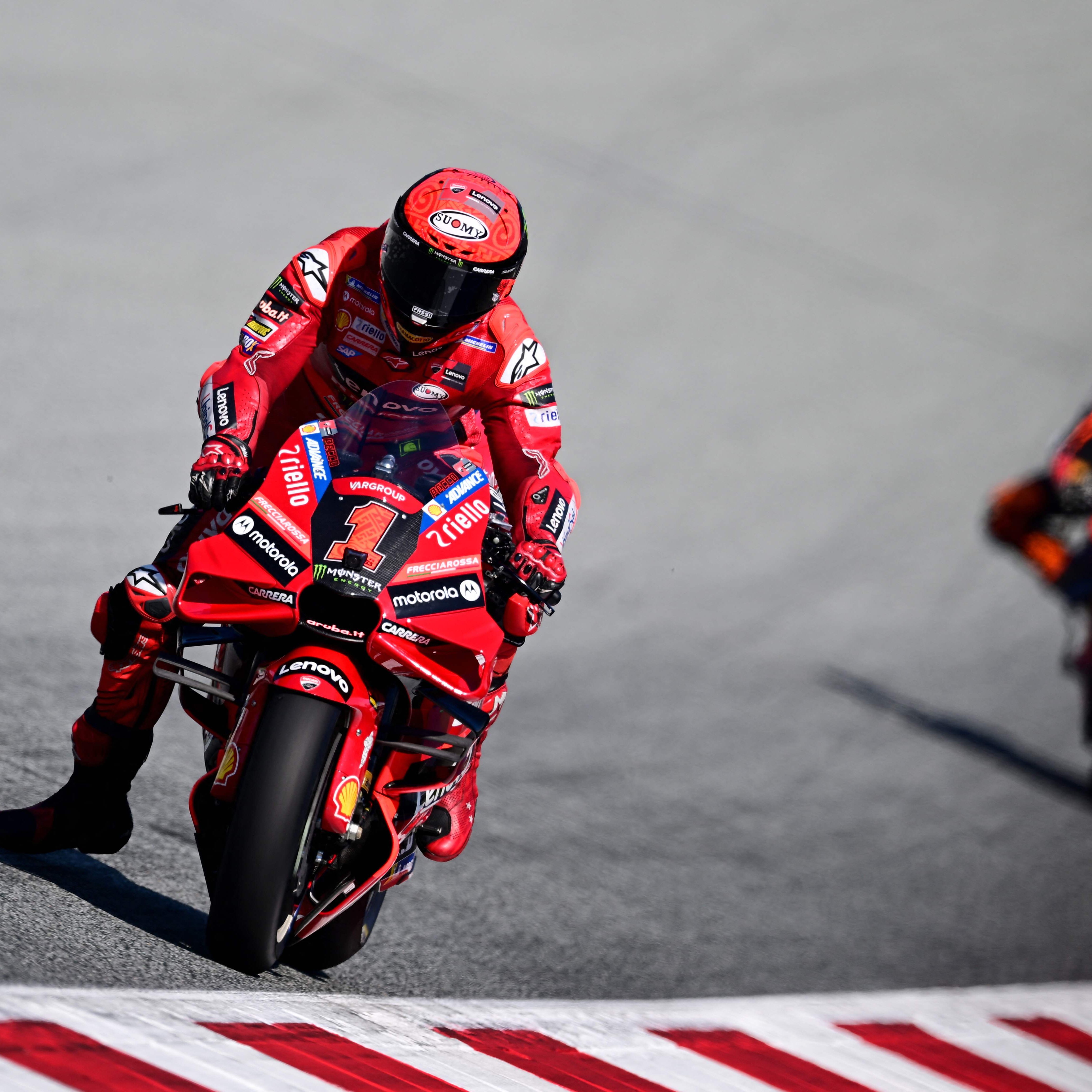 Francesco Bagnaia gewinnt das Sprintrennen am Red Bull Ring.