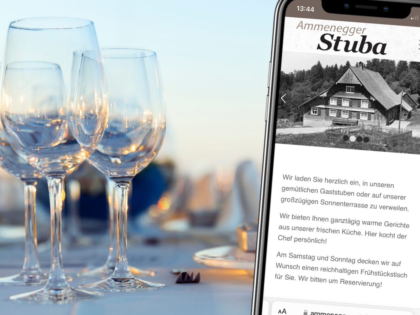 Die Ammenegger Stuba in Dornbirn bietet kulinarische Köstlichkeiten und einen wunderbaren Ausblick.