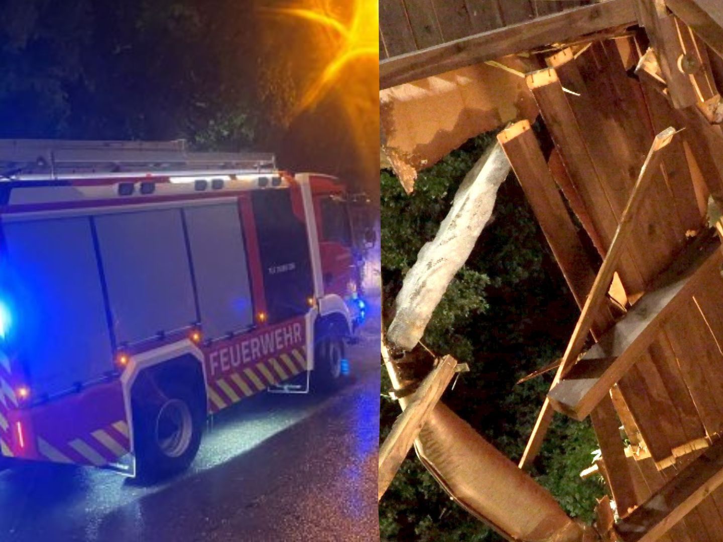 Sturmschäden sorgten für mehrere Feuerwehreinsätze.
