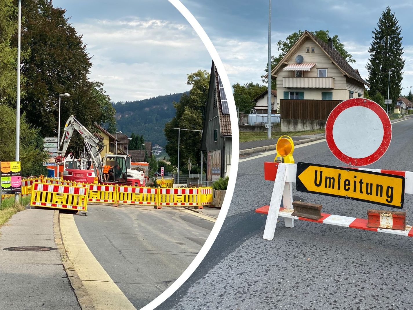Eine Bausteller erschwert die Durchfahrt durch Wolfurt. Eine Bausteller erschwert die Durchfahrt durch Wolfurt.