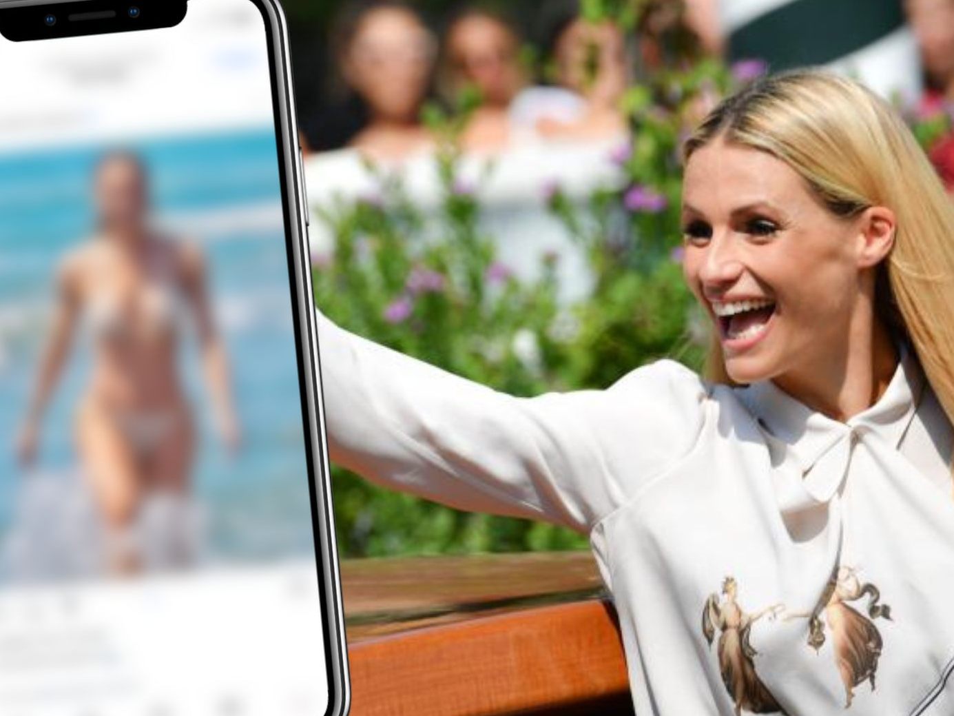 Michelle Hunziker postete Bilder von sich im Spitzenbikini, der mehr enthüllt als verhüllt. Michelle Hunziker postete Bilder von sich im Spitzenbikini, der mehr enthüllt als verhüllt.