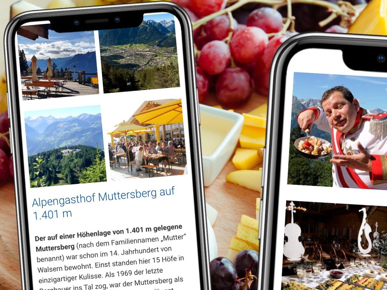 Der Alpengasthof Muttersberg bietet nicht nur frische Bergluft, sondern auch eine exzellente Küche. Der Alpengasthof Muttersberg bietet nicht nur frische Bergluft, sondern auch eine exzellente Küche.