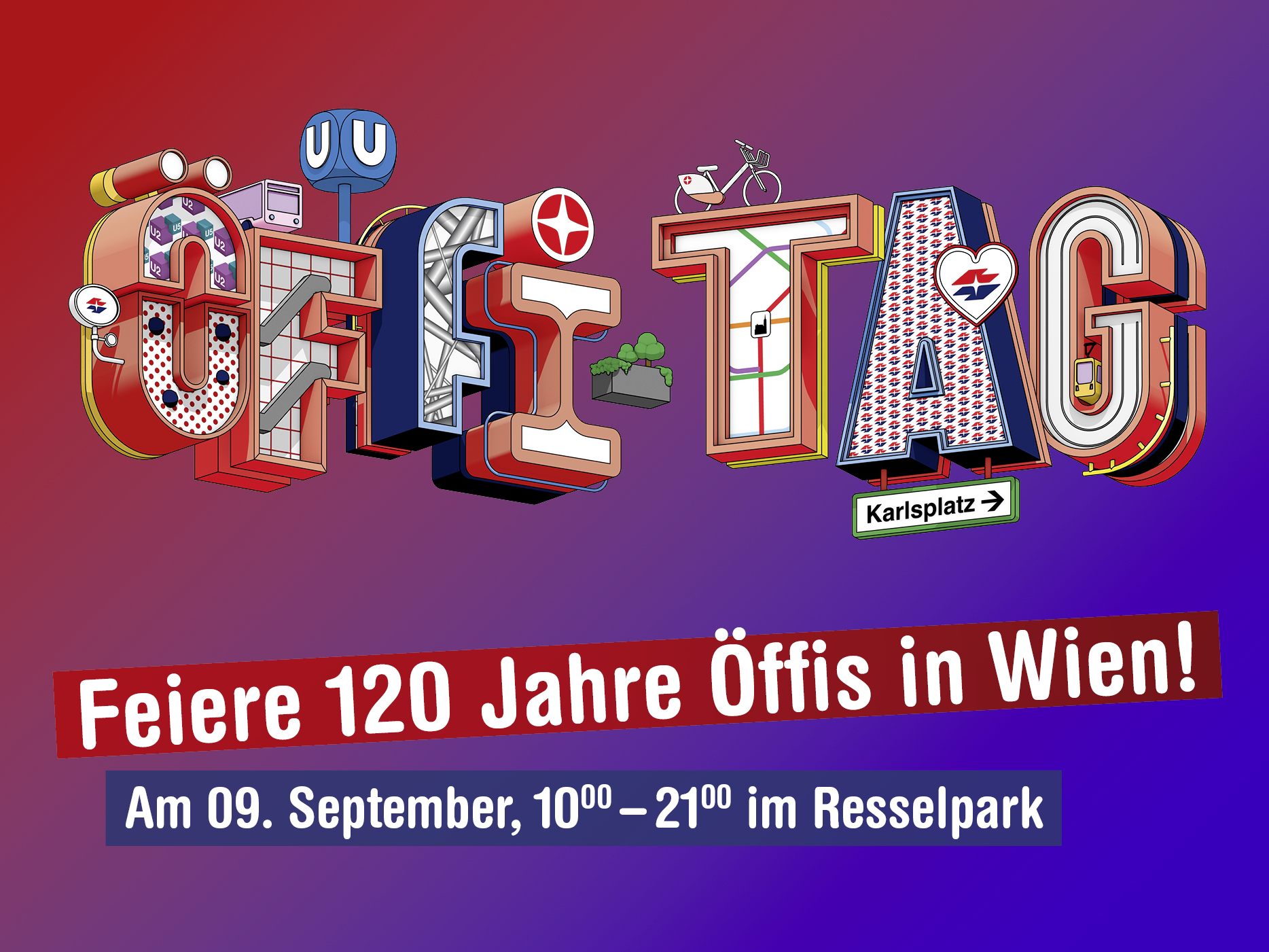 Der Öffi-Tag 2023 findet am 9. September statt. Der Öffi-Tag 2023 findet am 9. September statt.
