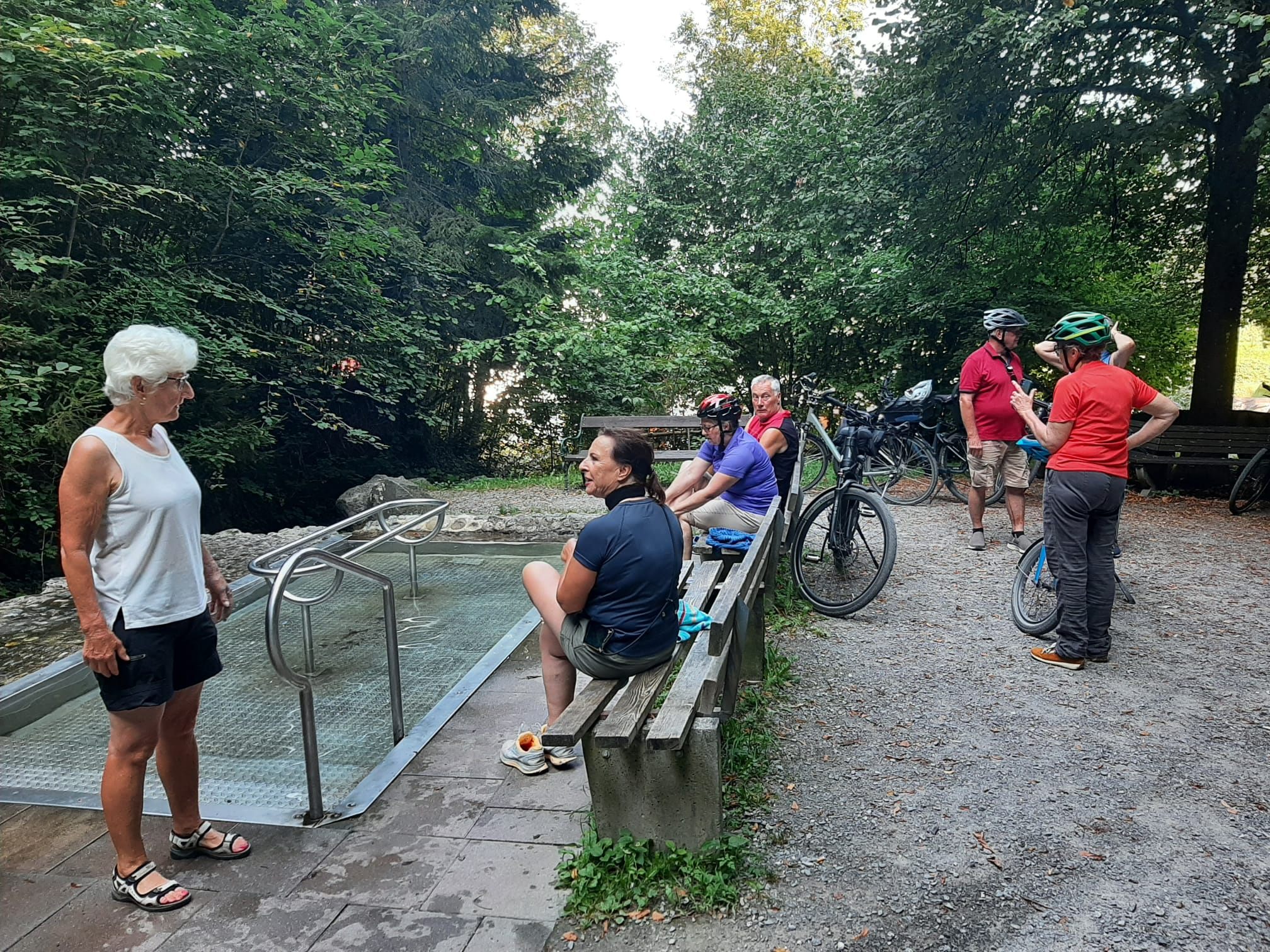 Der perfekte Stopp ist die Wassertrete Lorger Rankweil