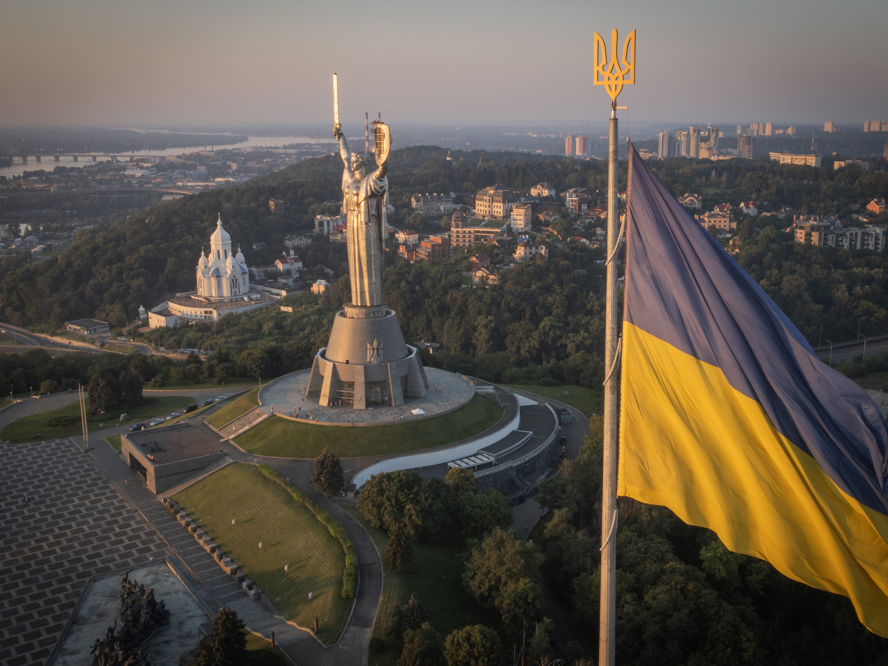Im Bild: Die Flagge der Ukraine. Im Bild: Die Flagge der Ukraine.