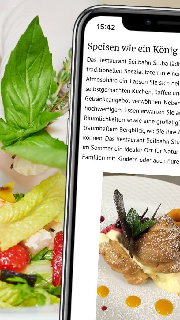 Die Seilbahn Stuba in Stein sorgt für Gaumenfreuden auf höchstem Niveau.