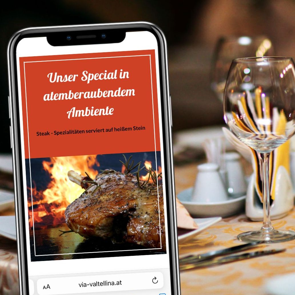 Genießen Sie hohe Kochkunst im Via Valtellina - inklusive spektakulärer Aussicht.