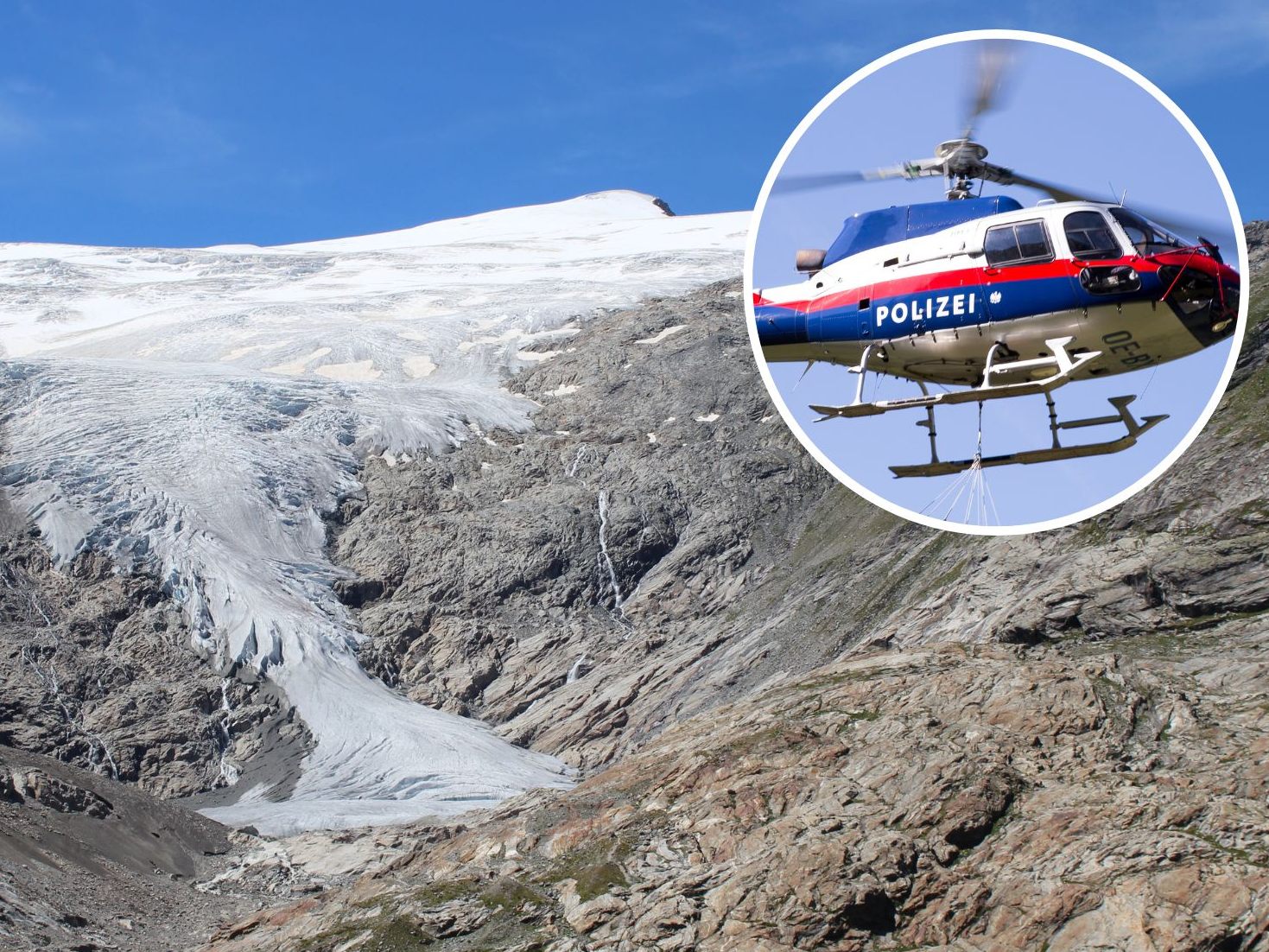 Blick auf den Gletscher "Schlatenkees" im Nationalpark Hohe Tauern in Tirol. Blick auf den Gletscher "Schlatenkees" im Nationalpark Hohe Tauern in Tirol.