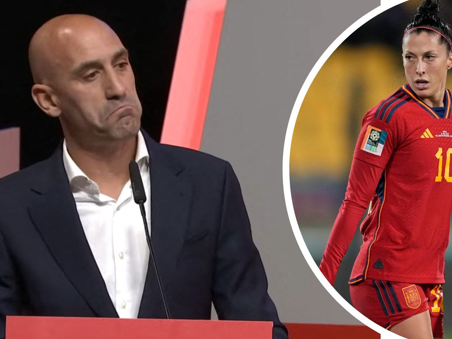 Rubiales hatte bei der Siegerehrung nach dem gewonnenen WM-Finale am vergangenen Sonntag Hermoso auf den Mund geküsst Rubiales hatte bei der Siegerehrung nach dem gewonnenen WM-Finale am vergangenen Sonntag Hermoso auf den Mund geküsst