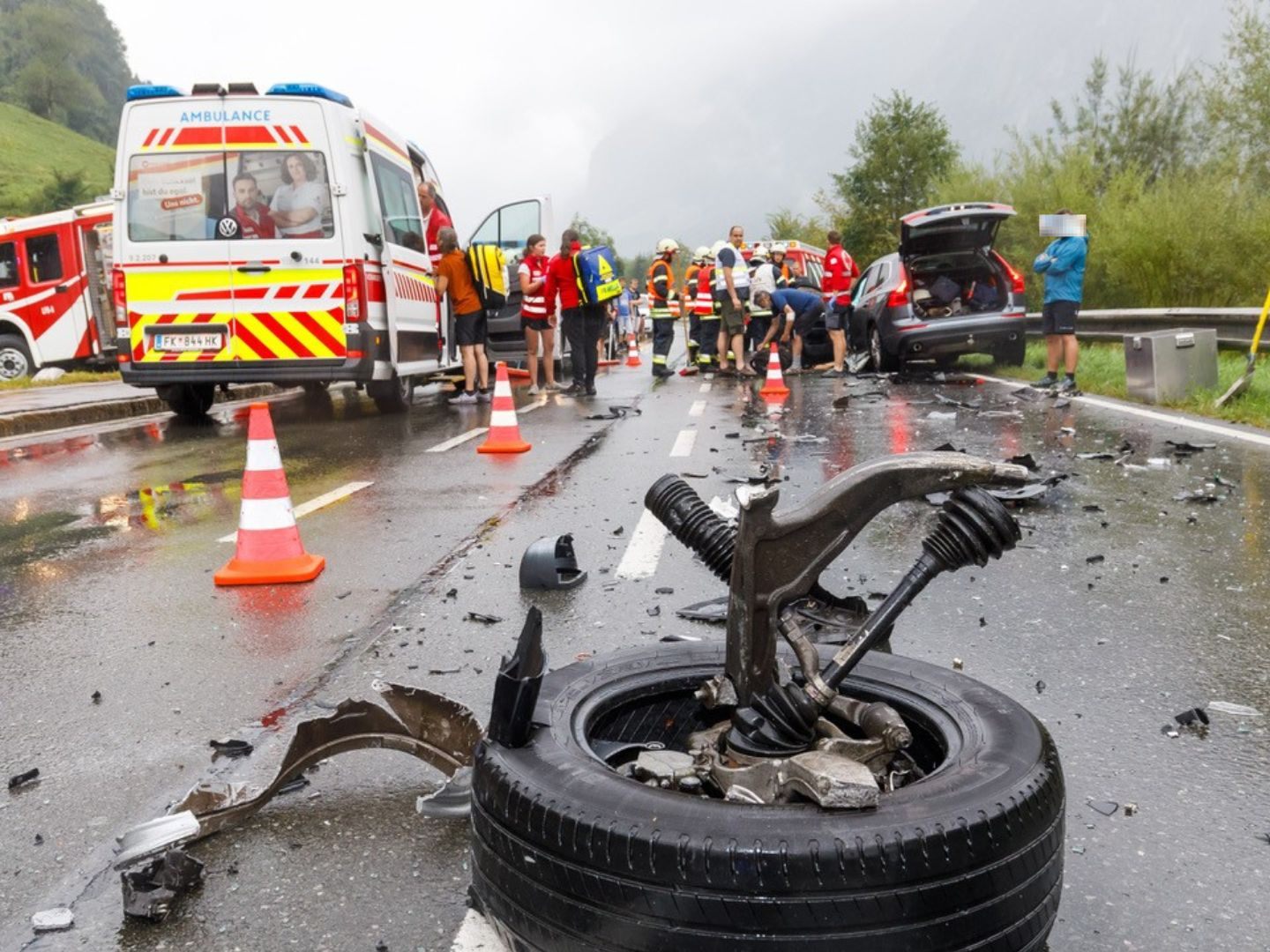 Kollision auf der L200 in Mellau