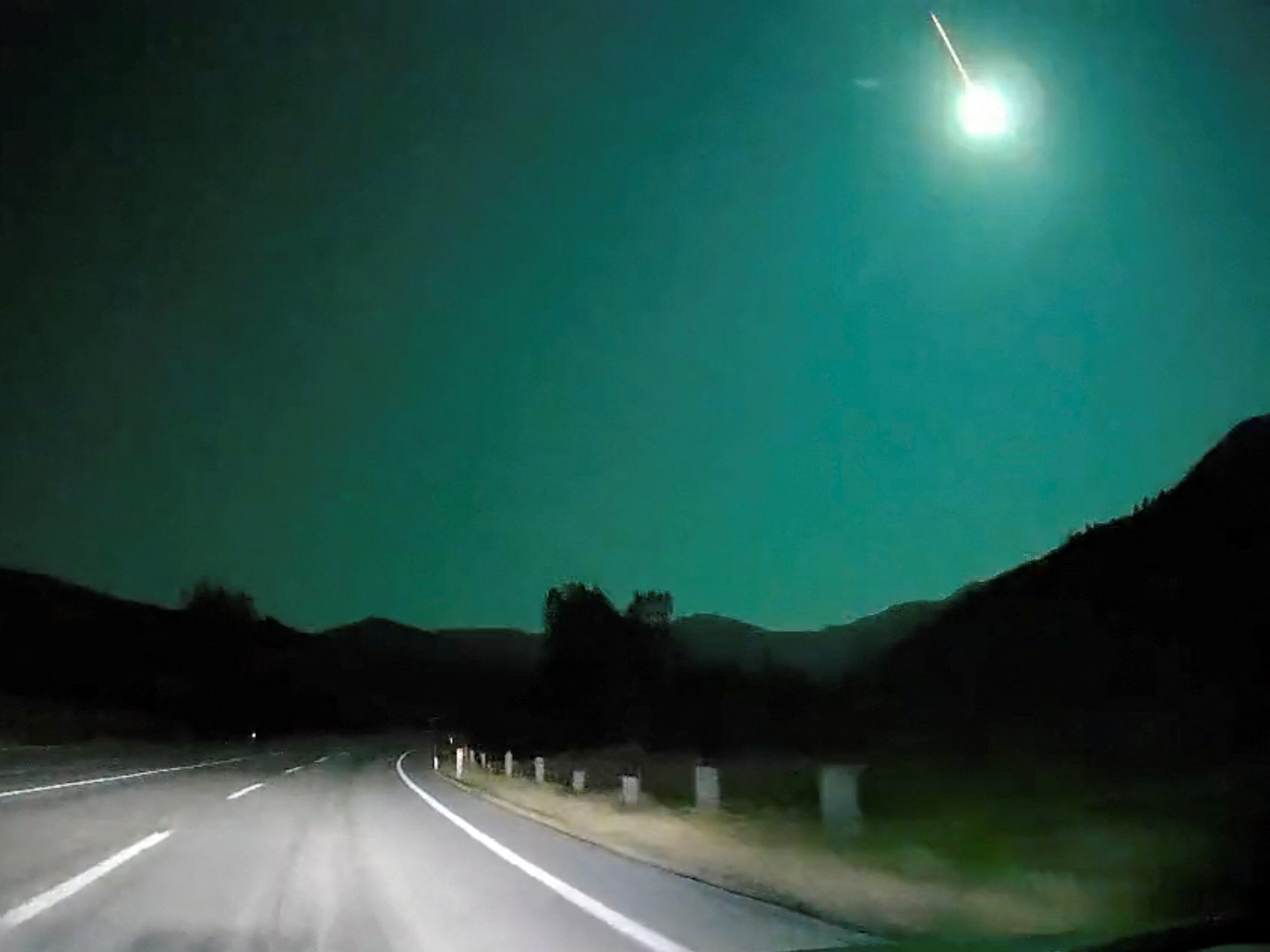 Ein Meteor erleuchtete den Nachthimmel in der Türkei.
