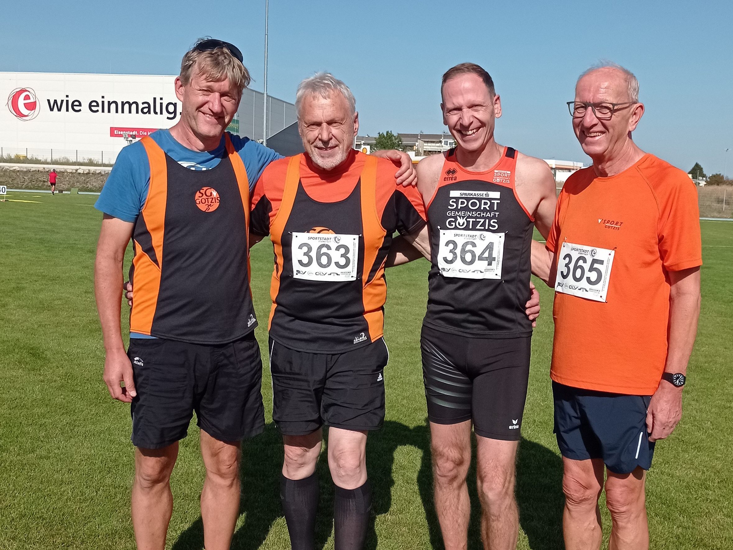 Die erfolgreichen Athleten der Sparkasse Sportgemeinschaft Götzis: Günter Maurer, Jose Oberhauser, Michael Riedmann, Paul Weber (v.l.n.r.)