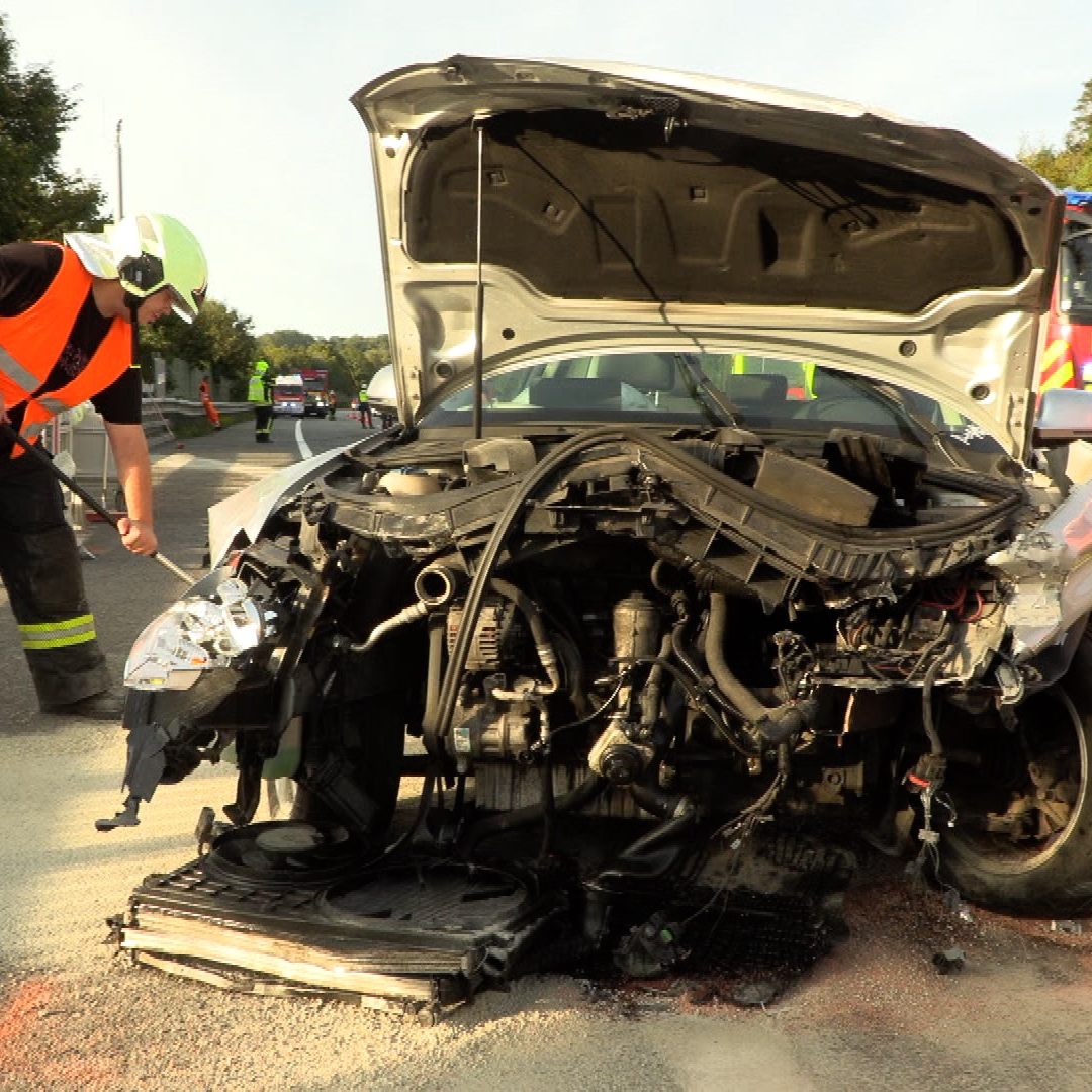 Unfall auf der A14.