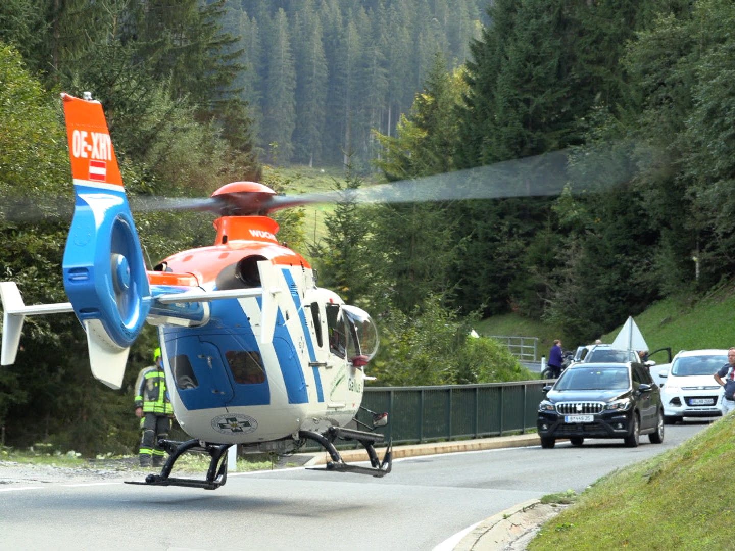 Unfall auf der Faschinastraße in Au Unfall auf der Faschinastraße in Au