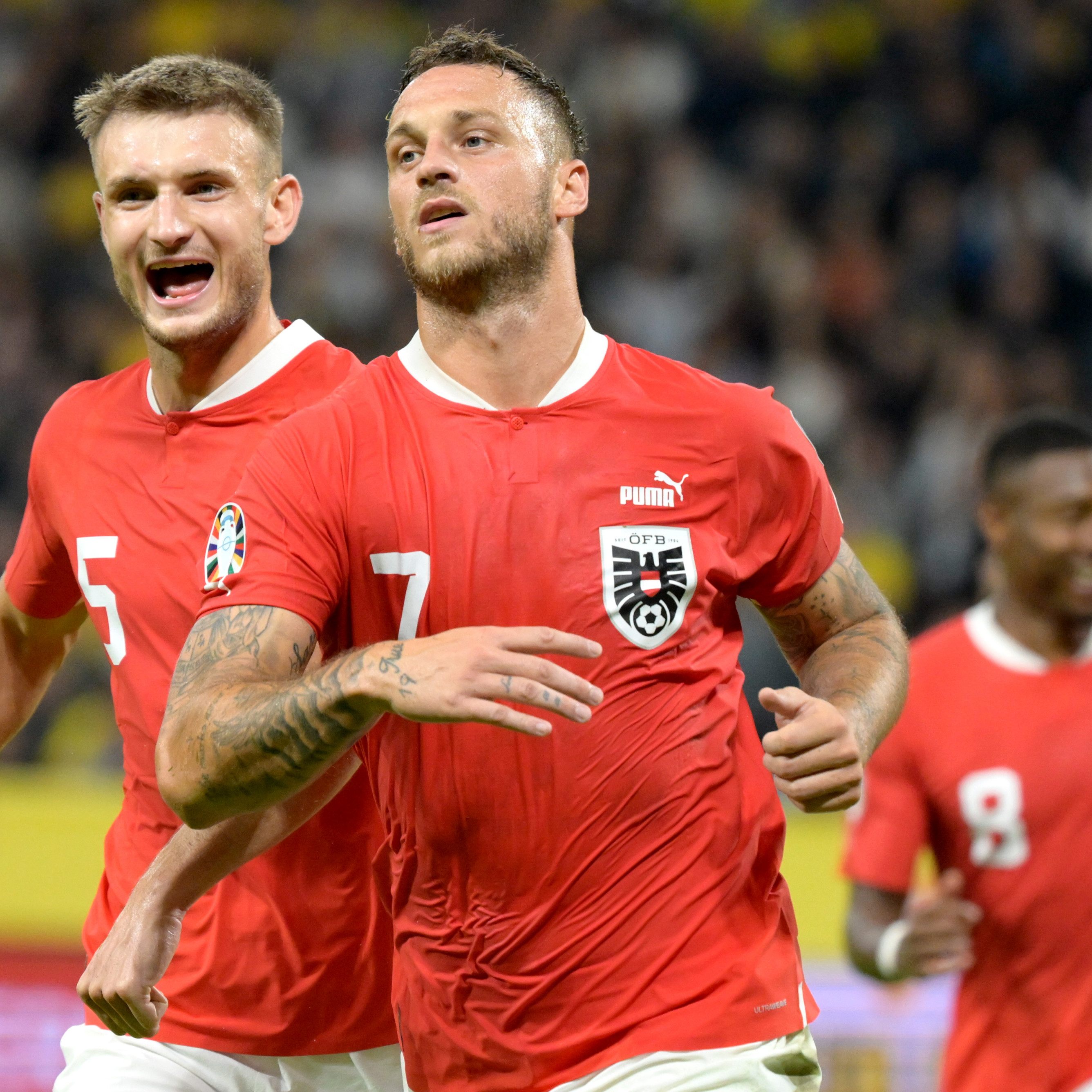Marko Arnautovic erzielte beim Sieg in der EM-Qualifikation gegen Schweden zwei Tore.