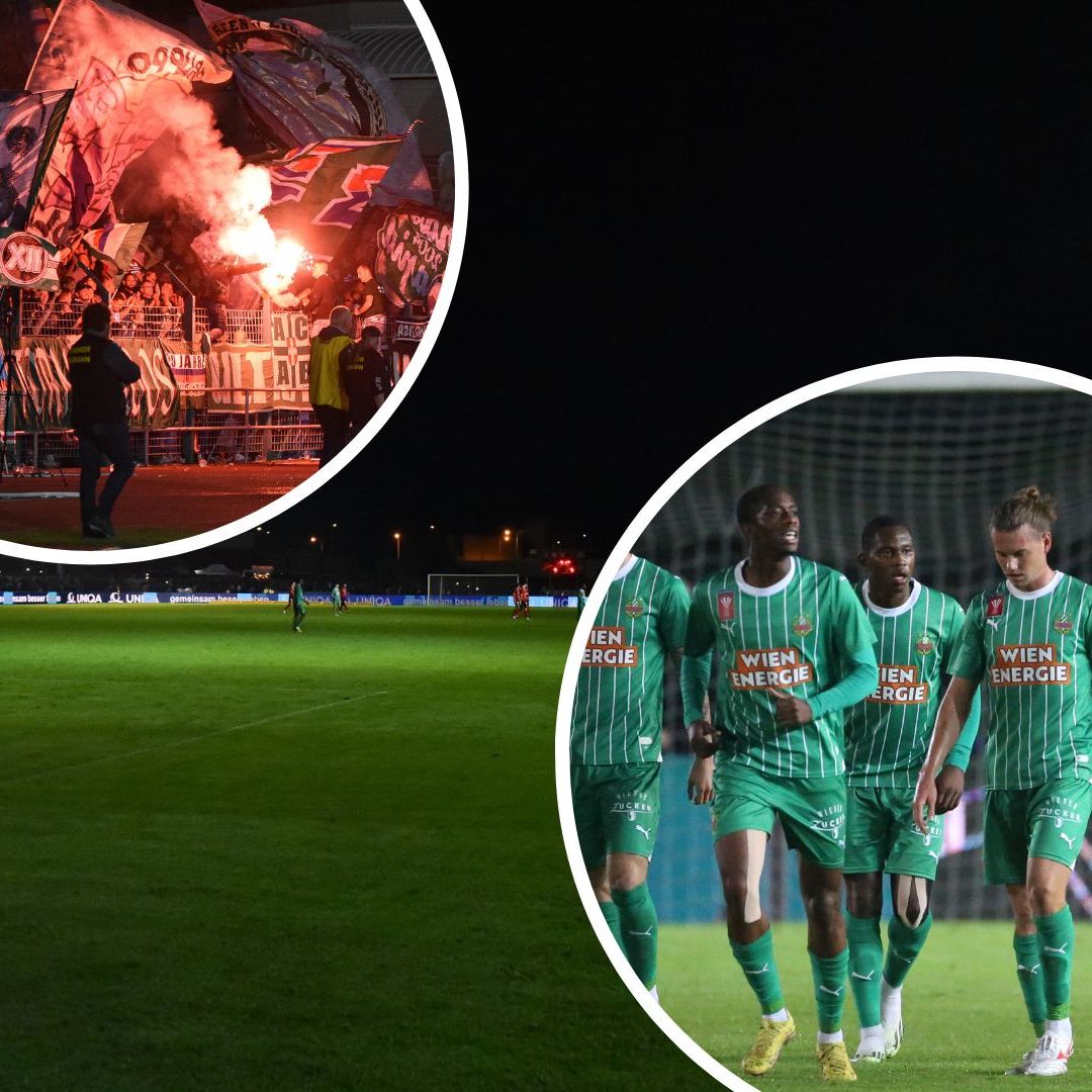 Ein Flutlichtausfall sorgte beim Cup-Spiel von Rapid für Chaos.