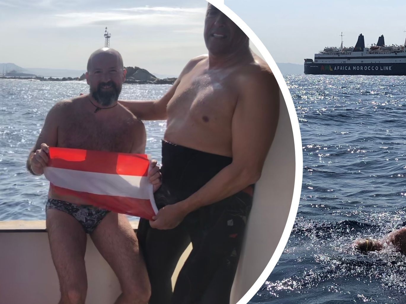 Der Österreicher Josef Köberl durchschwamm die Straße von Gibraltar.