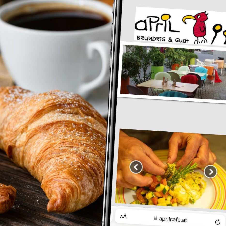 Von leckeren Frühstücksvariationen über täglich wechselnde warme Gerichte bis hin zu köstlichen Snacks gibt es im Café April immer wieder Neues zu entdecken.