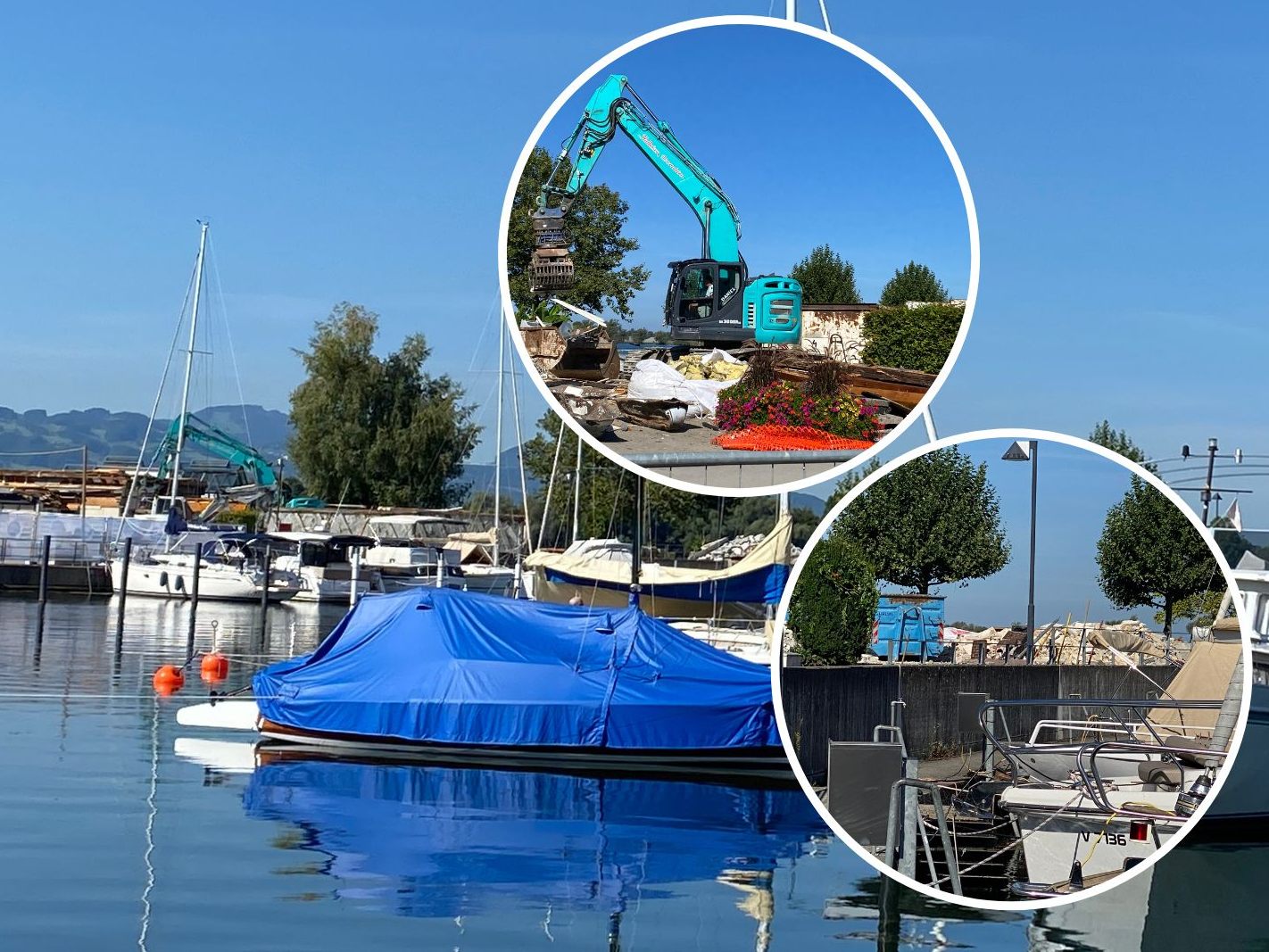 Hard bekommt ein neues Strandbad, das alte wird derzeit abgerissen. Hard bekommt ein neues Strandbad, das alte wird derzeit abgerissen.