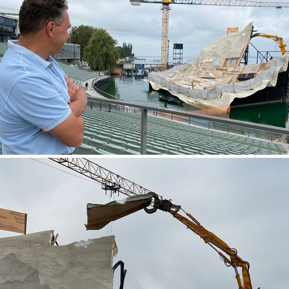 VOL.AT warf mit dem technischen Direktor einen Blick auf die Festspiel-Baustelle.