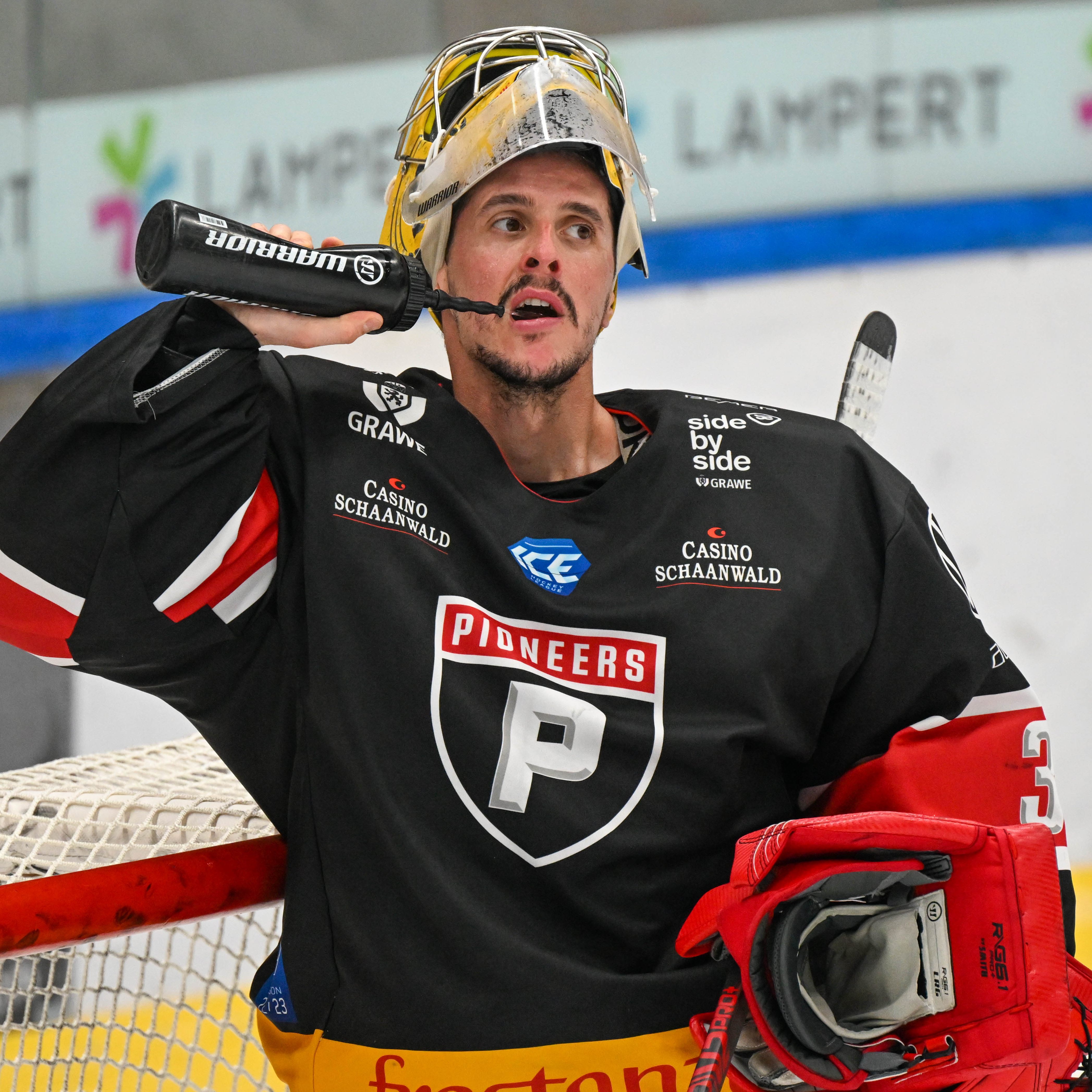 Torhüter Alex Caffi sicherte seinem Team mit guten Paraden im letzten Drittel den Sieg.