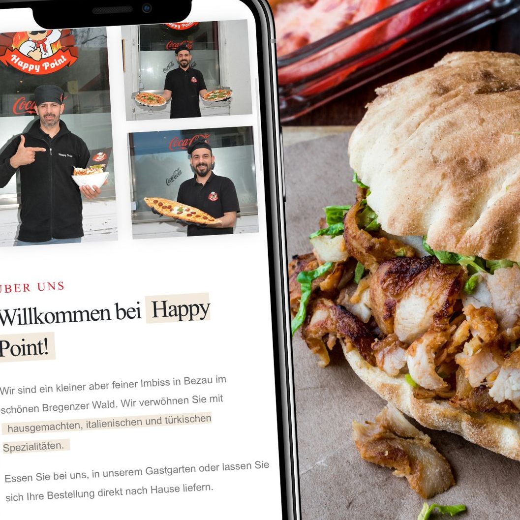 Das Happy Point bietet eine große Auswahl an leckeren, frisch zubereiteten italienischen und türkischen Gerichten.