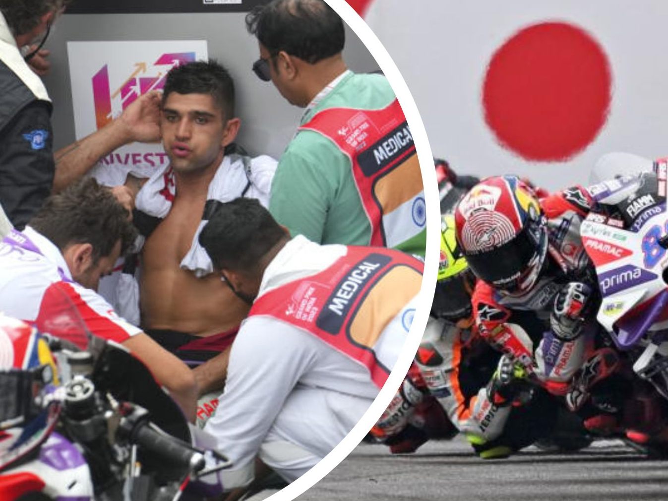 Jorge Martin war nach dem Rennen am Ende seiner Kräfte. Jorge Martin war nach dem Rennen am Ende seiner Kräfte.