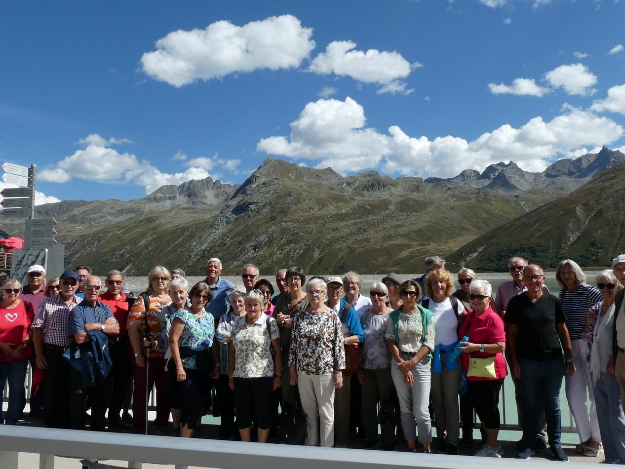 Die Gruppe von dem Silvretta-Stausee Die Gruppe von dem Silvretta-Stausee