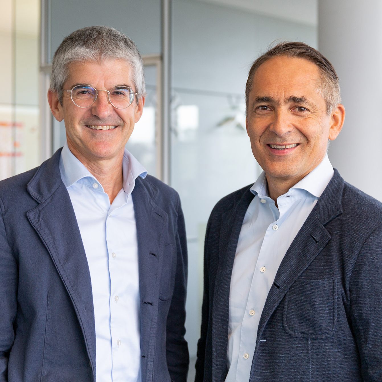 Rhomberg Gruppe (im Bild v.l.n.r.: die Geschäftsführer Ernst Thurnher und Hubert Rhomberg) sieht sich gut aufgestellt für herausfordernde Zeiten