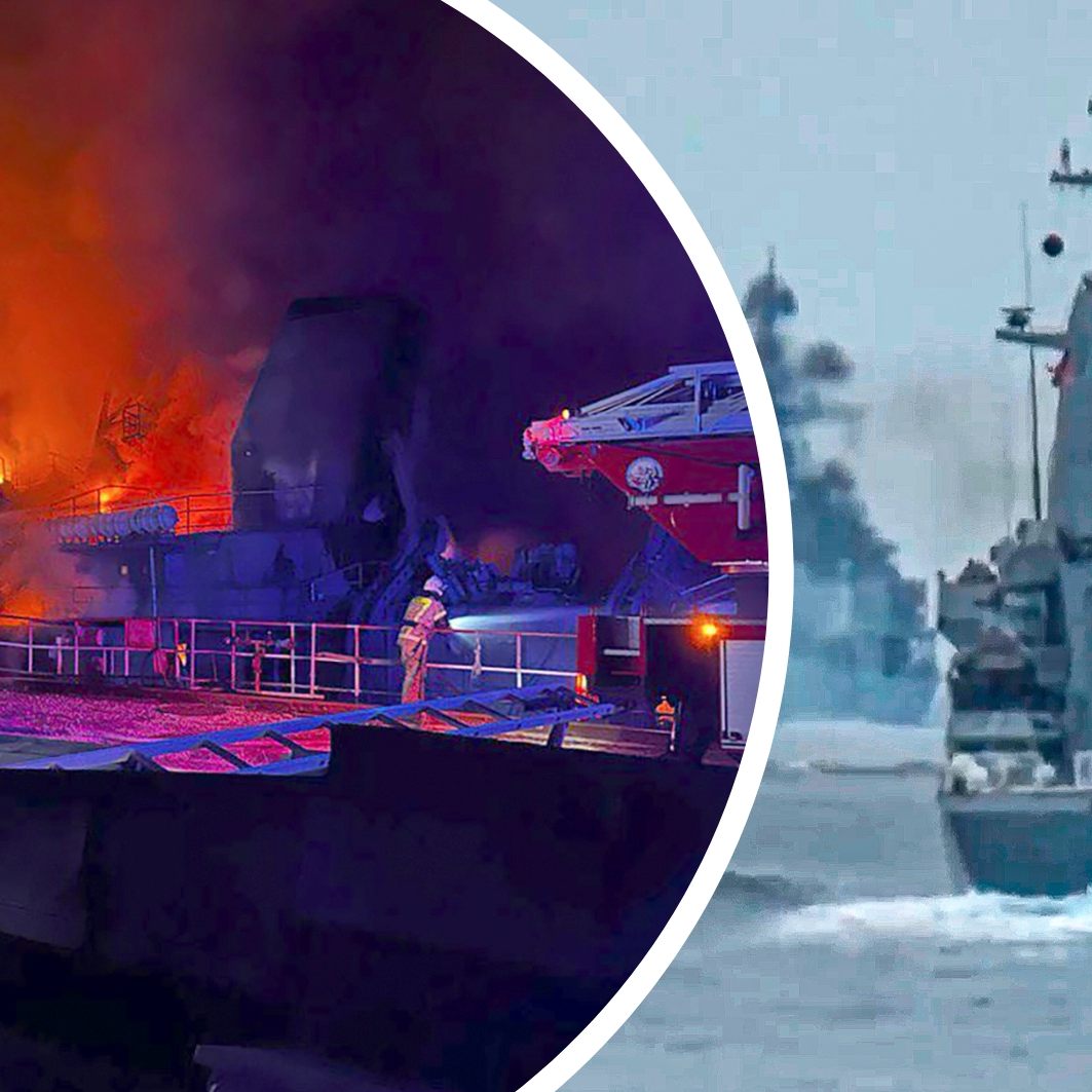 Bereits am 13. September wurde der Hafen von Sevastopol Ziel eines ukrainischen Angriffs (kleines Bild).