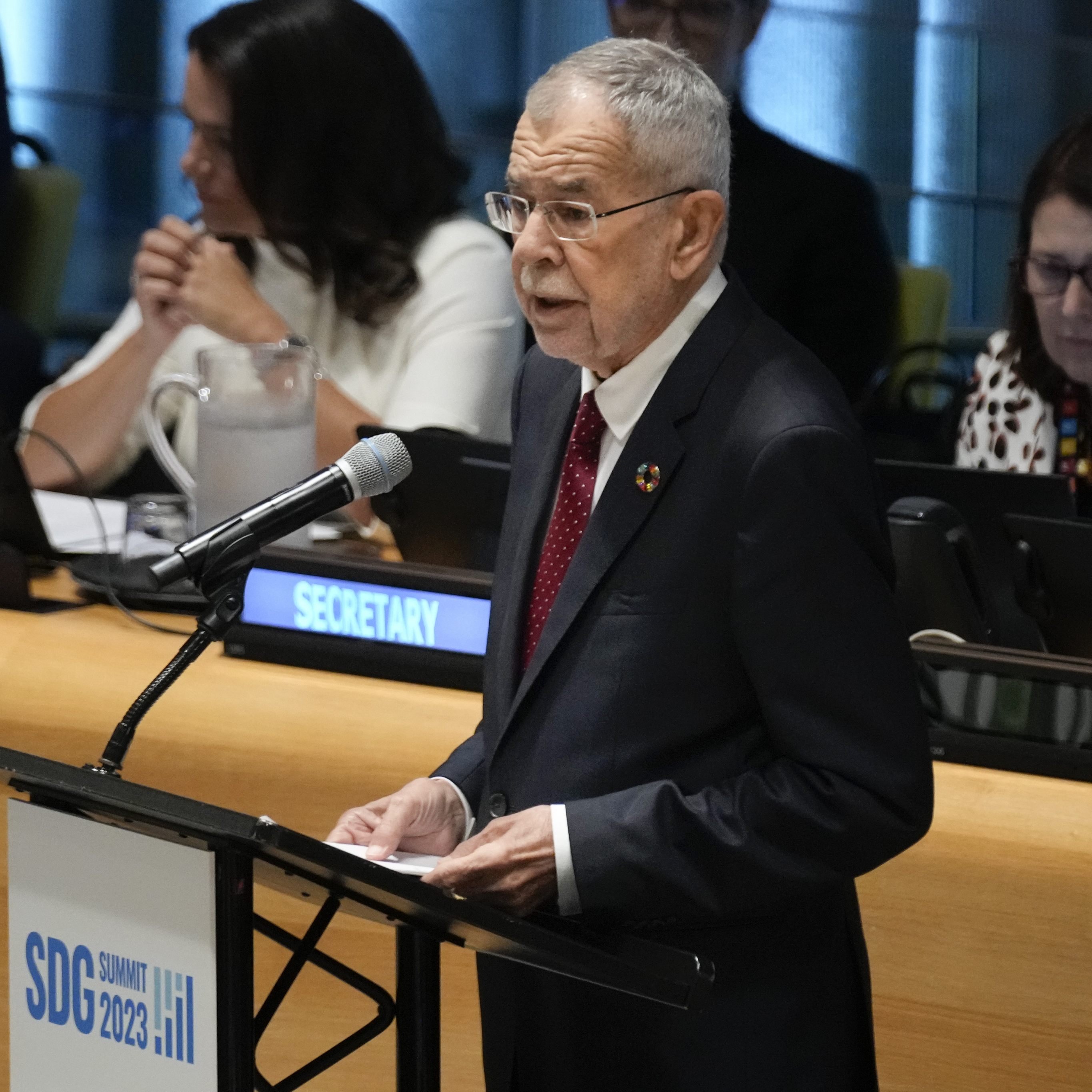 Bundespräsident Alexander Van der Bellen ist derzeit in New York, um international die Klimakrise zu besprechen.