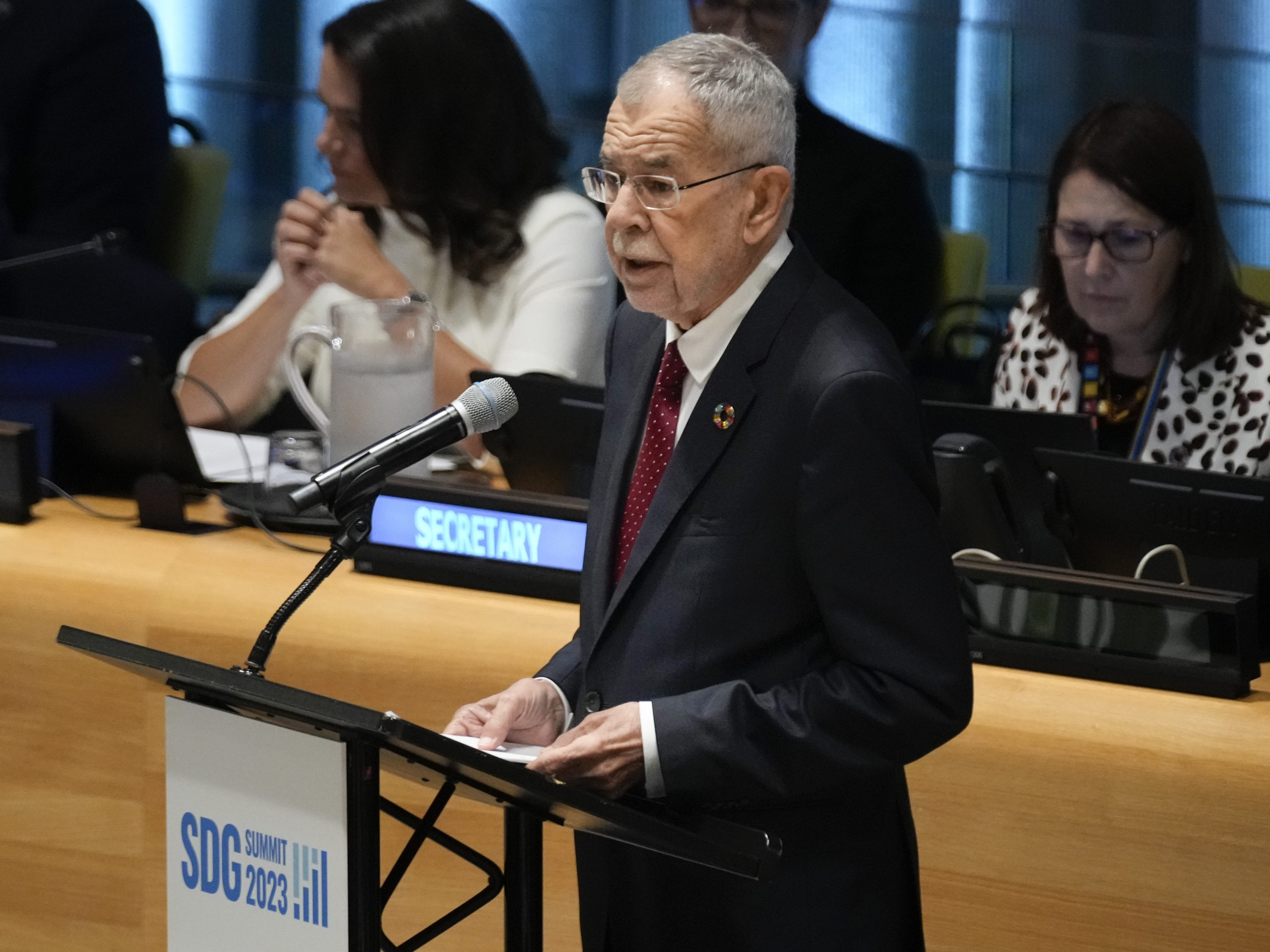 Bundespräsident Alexander Van der Bellen ist derzeit in New York, um international die Klimakrise zu besprechen.