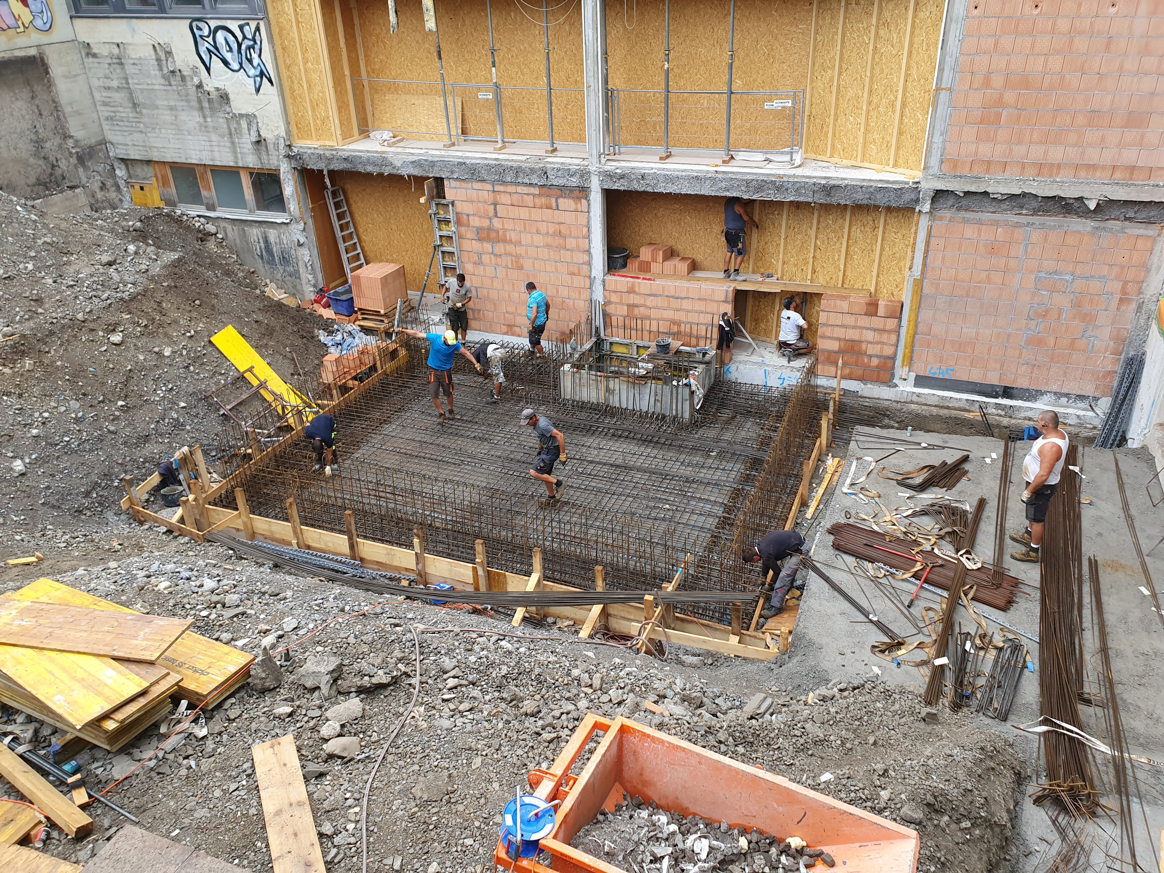 Großbaustelle Mittelschule Nenzing.