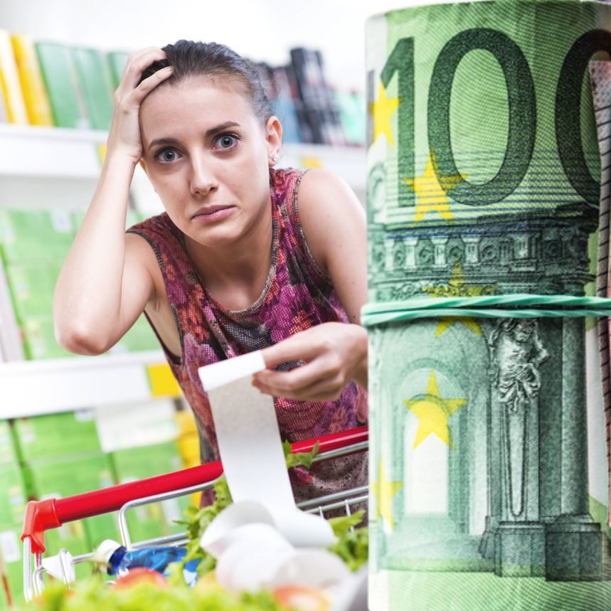 Warenkorb mit 40 Lebensmitteln und Reinigungsmitteln wegen starken Anstiegs im Vorjahr um 43 Prozent teurer als vor zwei Jahren