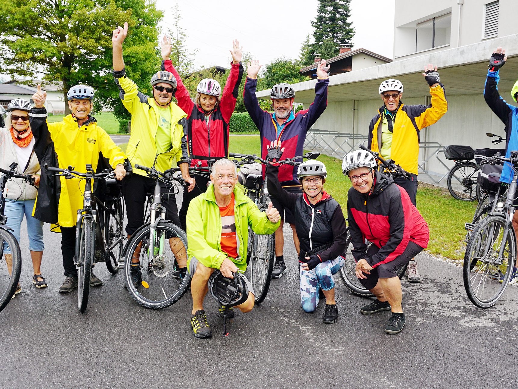 Beste Stimmung herrschte bei der VORARLBERG 50plus Radsternfahrt nach Koblach beim Sportplatz Beste Stimmung herrschte bei der VORARLBERG 50plus Radsternfahrt nach Koblach beim Sportplatz