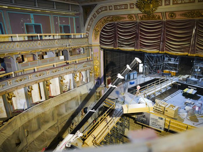 Die Sanierung im Theater an der Wien schreitet voran. Die Sanierung im Theater an der Wien schreitet voran.
