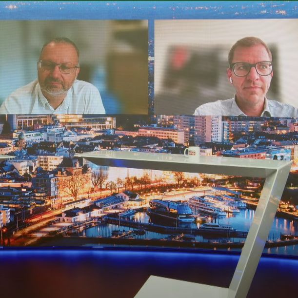 Primar Dr. Thomas Winder und Oberarzt Dr. Bernd Hartmann bei „Vorarlberg LIVE“.