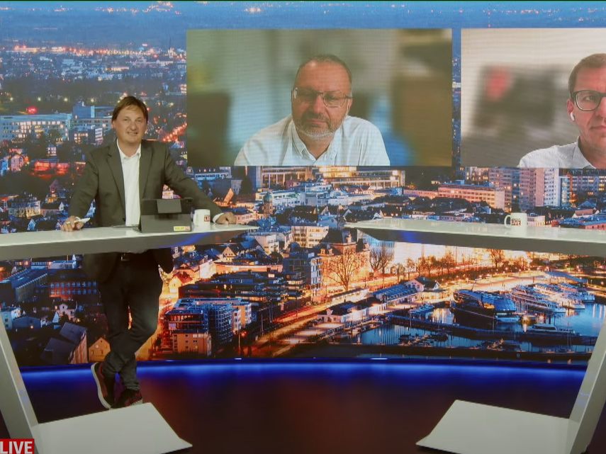 Primar Dr. Thomas Winder und Oberarzt Dr. Bernd Hartmann bei „Vorarlberg LIVE“.