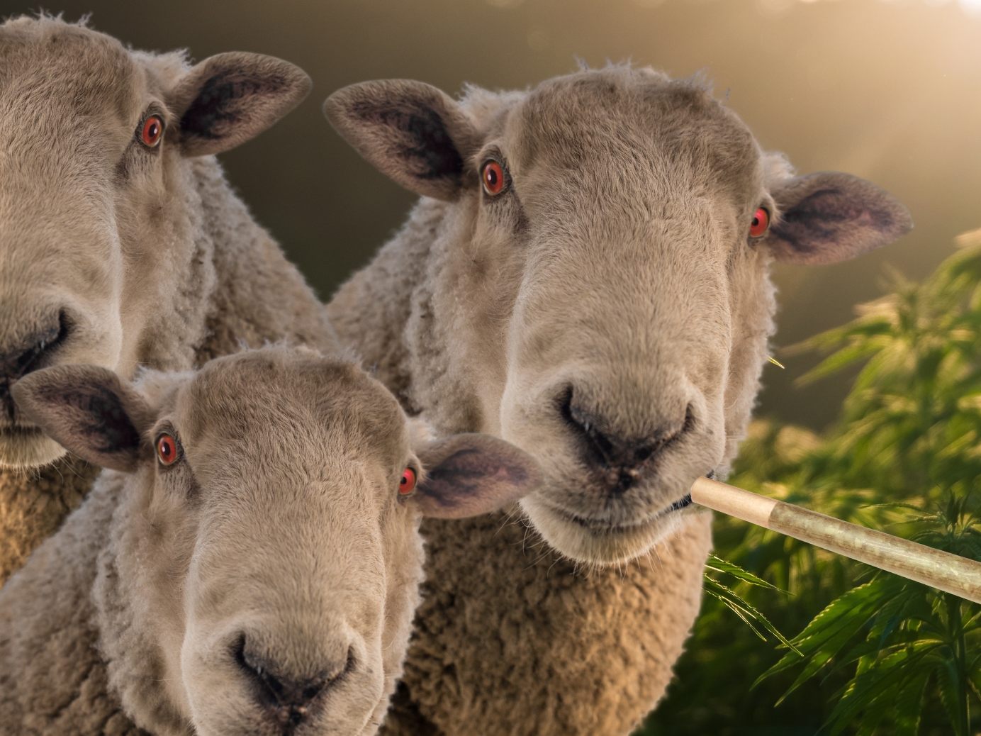 Schafsherde verschlang jede Menge medizinisches Cannabis.