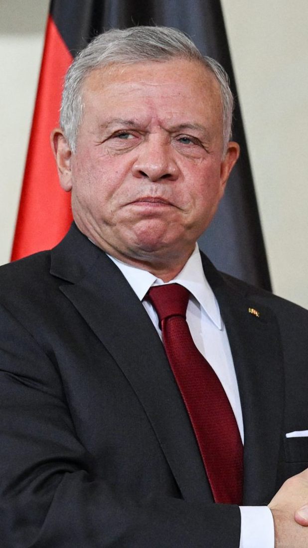 Der jordanische König Abdullah zu Besuch bei Deutschlands Kanzler Olaf Scholz in Berlin.
