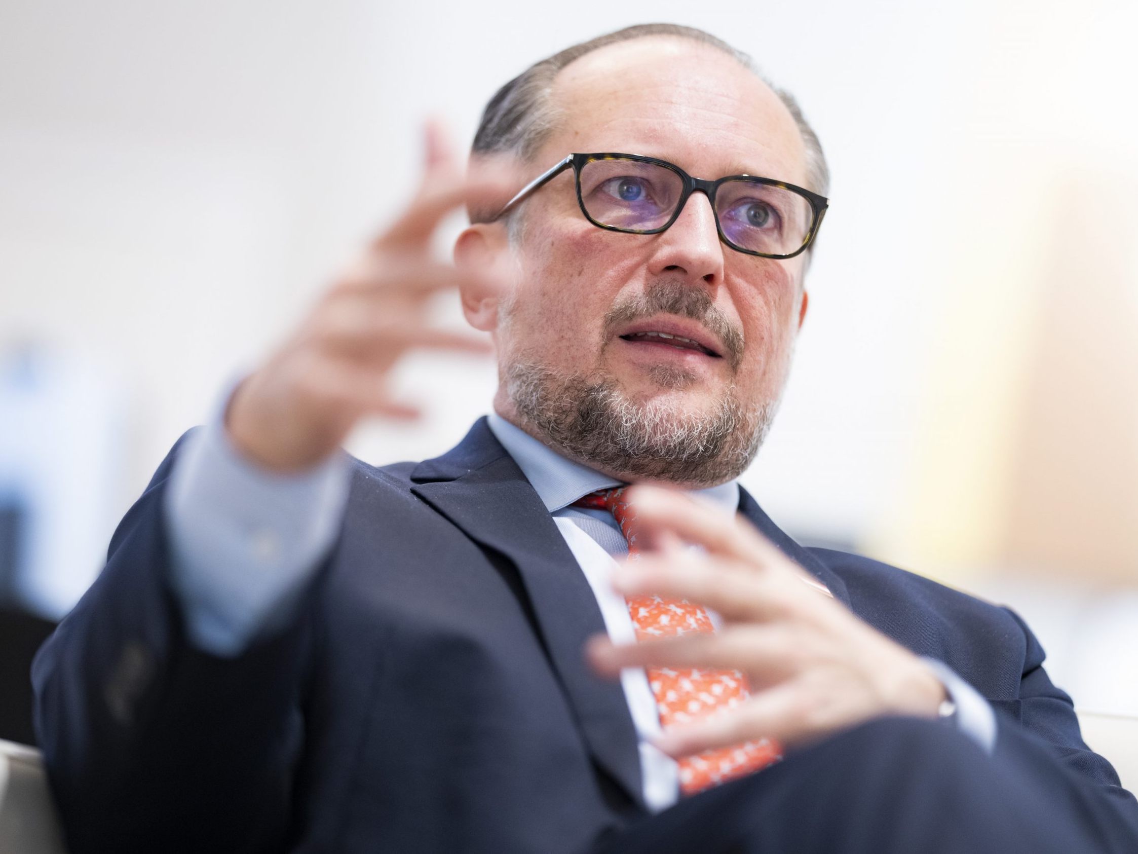 Alexander Schallenberg trifft EU- und Golfstaaten-Außenminister im Oman. Alexander Schallenberg trifft EU- und Golfstaaten-Außenminister im Oman.