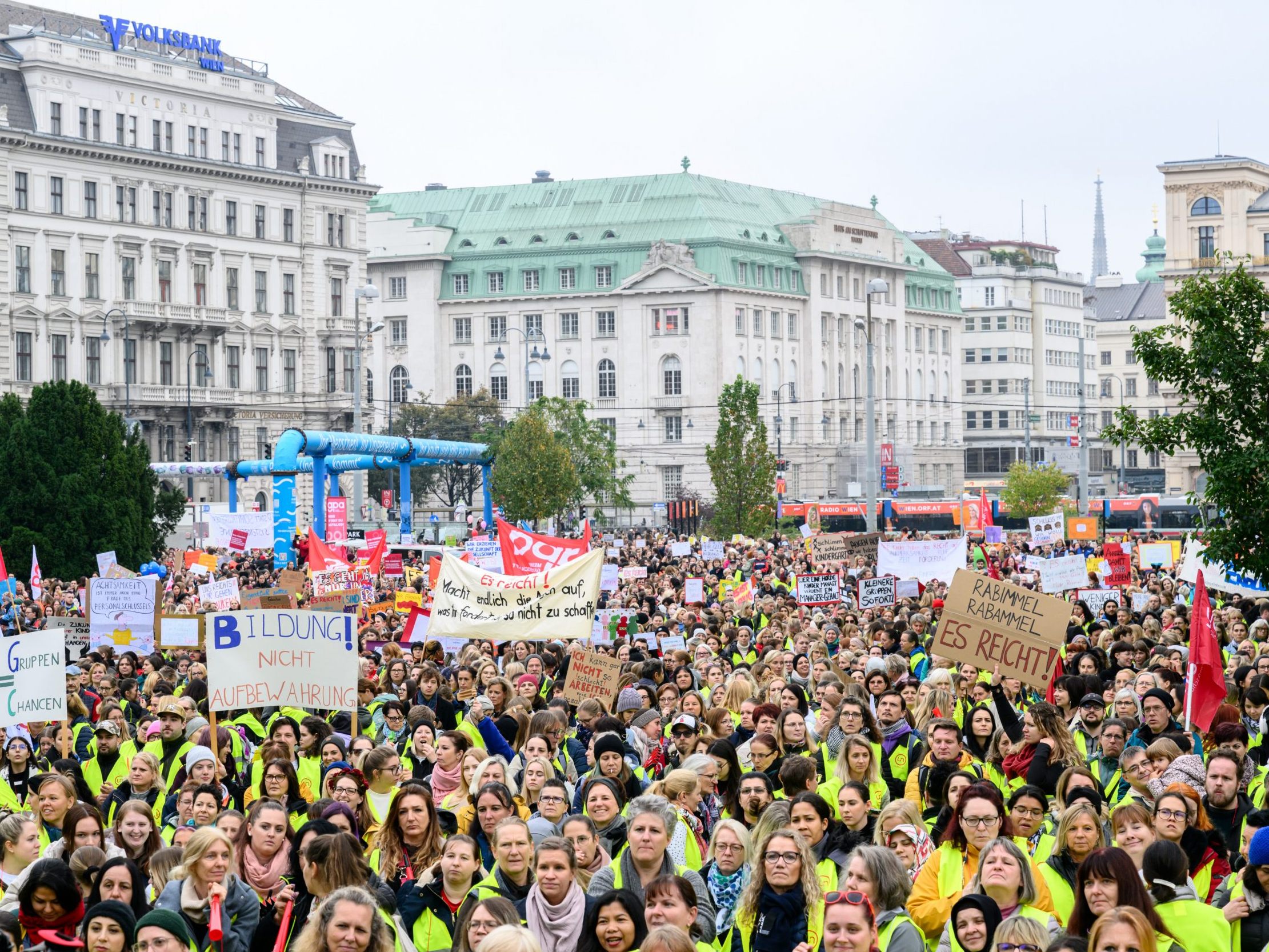 Am Dienstag demonstriert das Kindergarten-Personal erneut.