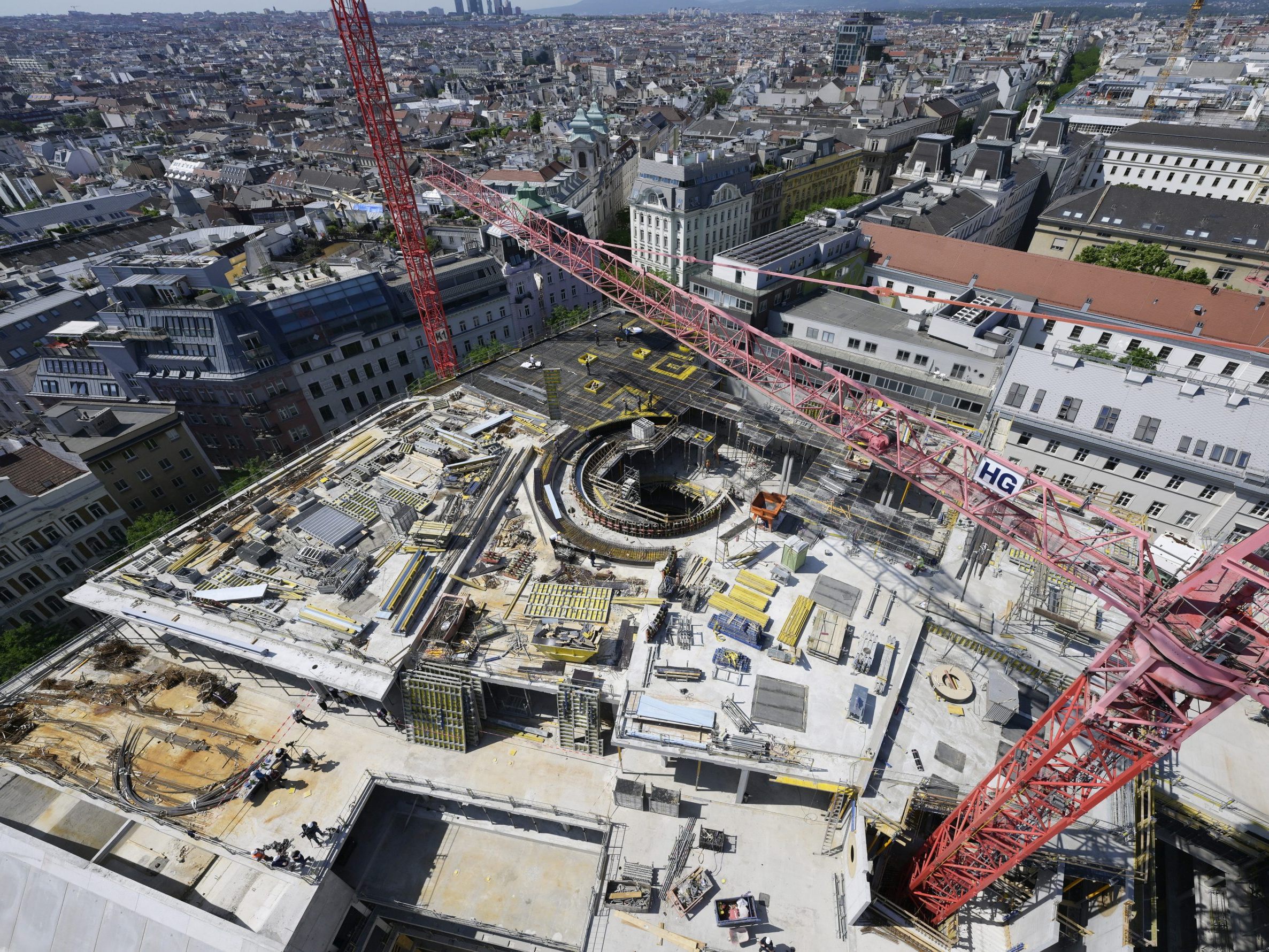 Baustelle "Lamarr/Mariahilfer Straße" am 1. Juni 2023.