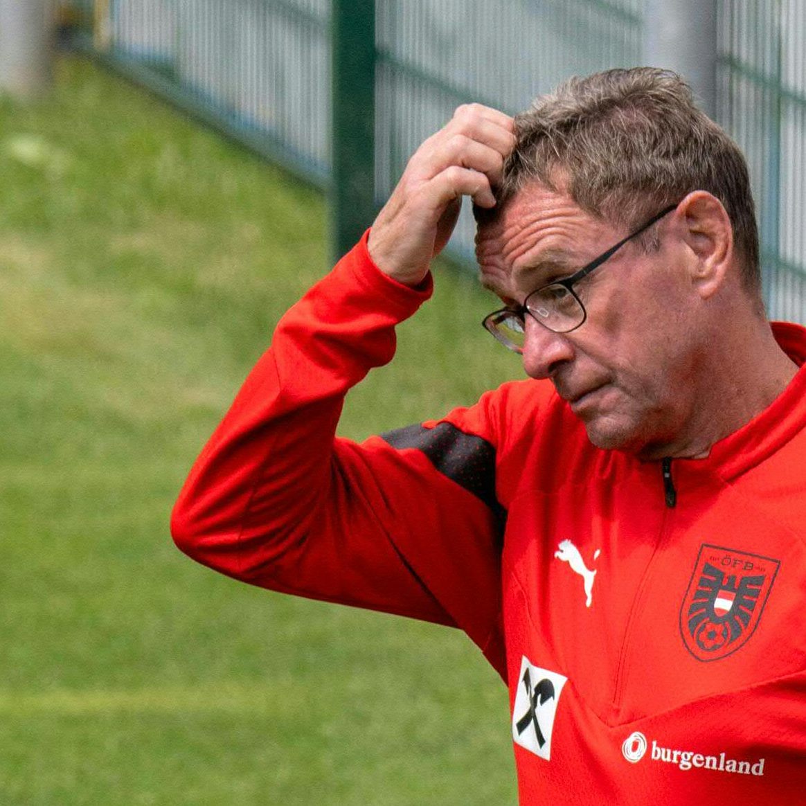 ÖFB-Teamchef Rangnick kritisierte die Trainingsplätze im Prater.