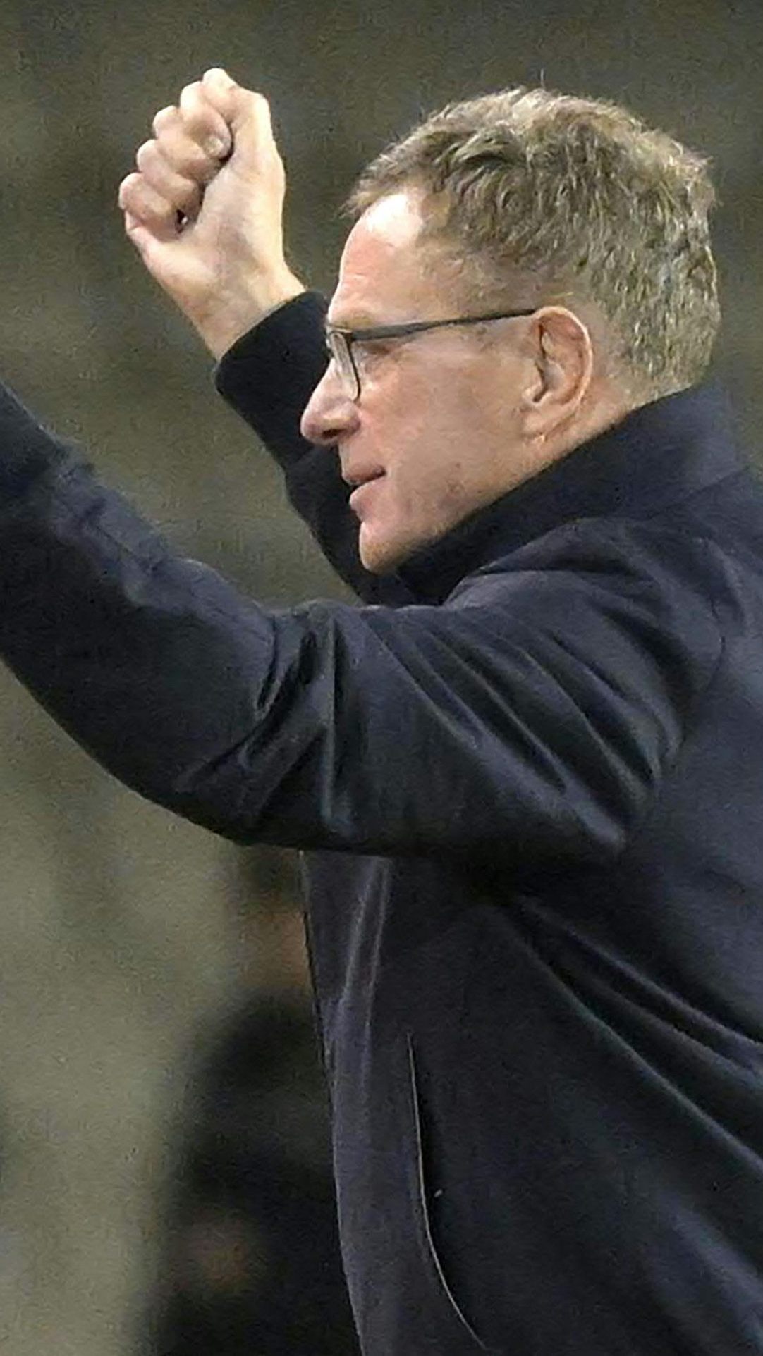 ÖFB-Teamchef Rangnick jubelte in Baku über den 1:0-Sieg.